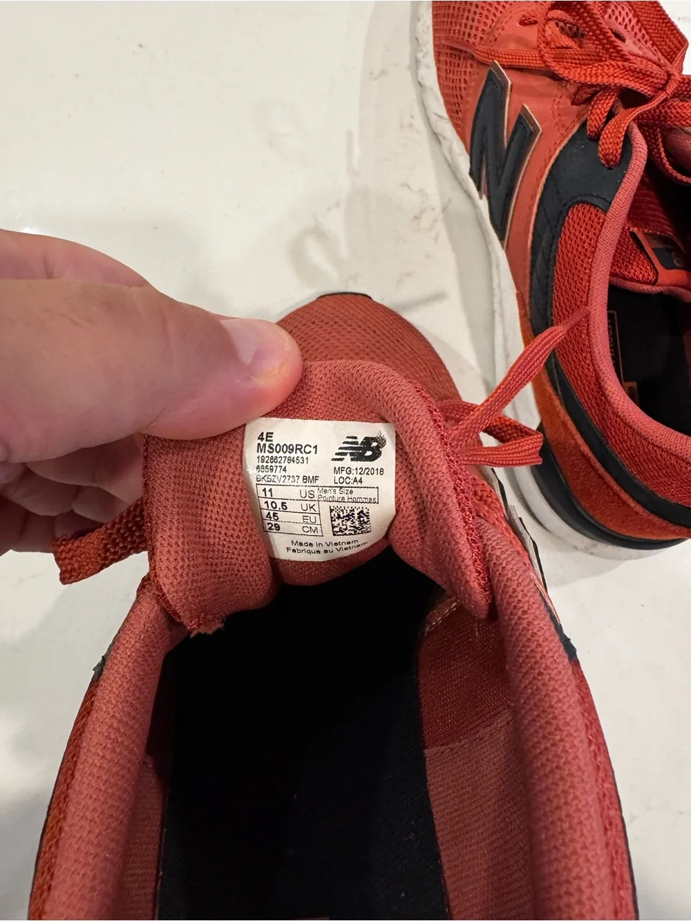 New Balance Kids Coral and Navy Athletic Sneakers